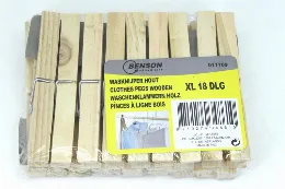 Wasknijpers hout XL 18 dlg