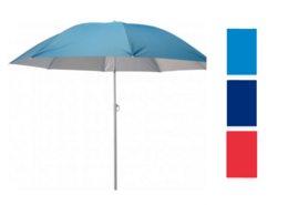 Parasol + knik, UV 40, 180cm, kleur oranje - blauw of  hemels blauw