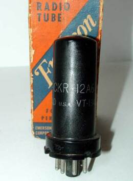 12A6, stalen beamplate eind tetrode