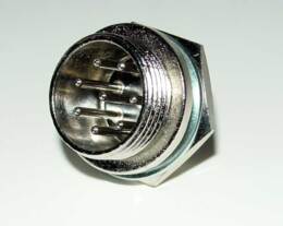 Microfoon chassisdeel, 8 polig, male.