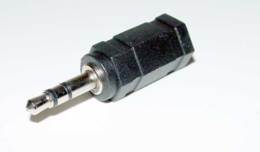 Adapter, jack, 3,5mm male naar 2,5mm fem.