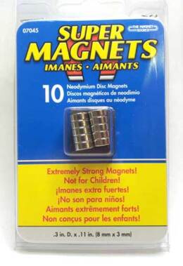 Neodymium magneten 8 x 3 mm.