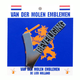 Beveiligings embleem metaal v met pin