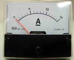 Paneelmeter 0-15Amp-gelijkstroom