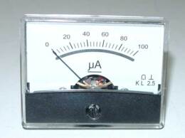 Paneelmeter 0-100uA, DC, 60x46mm